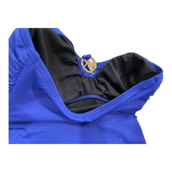 Michael Michael Kors Blue Size 6 Halter Tie Neck One Piece Swimsuit - Picture 3 of 8